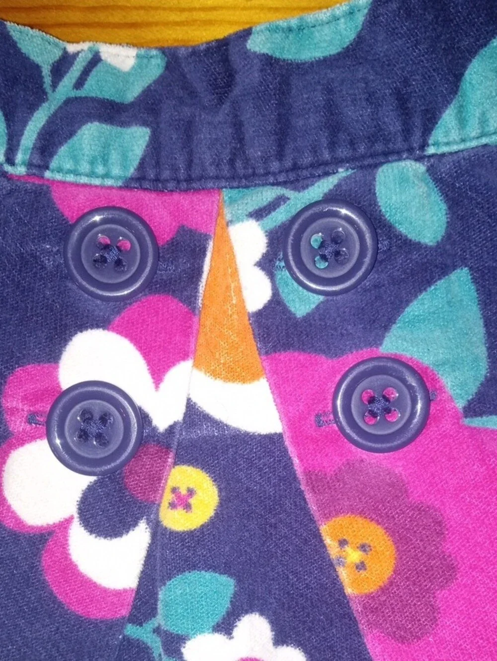 Gymboree Navy Skirt with Yellow, Pink and Teal Floral Print